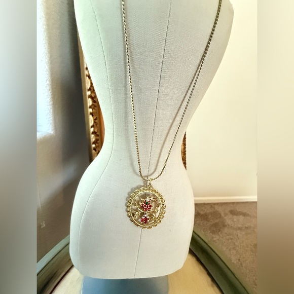 Vintage Rhinestone Bird GF Necklace - Picture 8 of 12